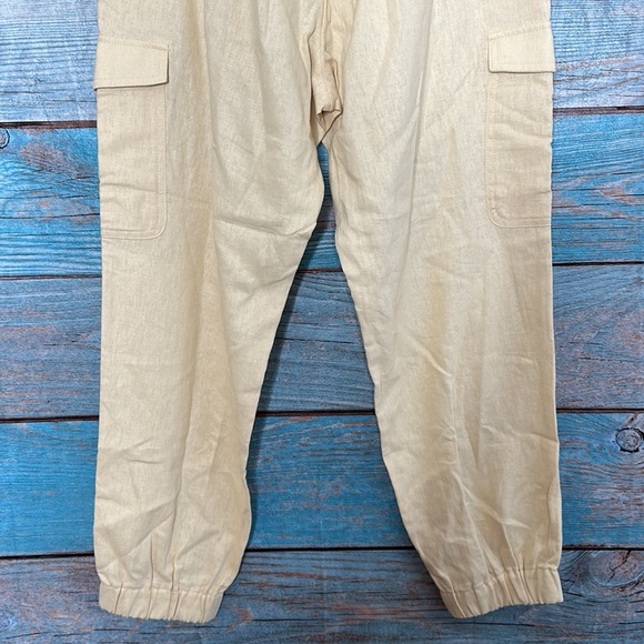 Banana Republic Linen Pants Joggers Large - Picture 7 of 8